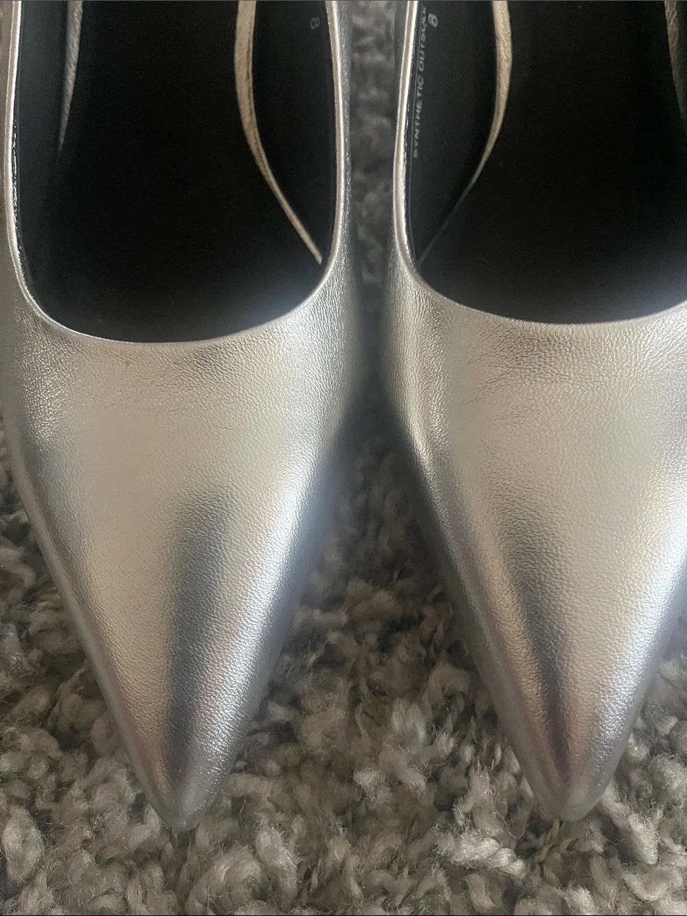 Seychelles NWOB Metallic Silver Pointed-Toe Pumps